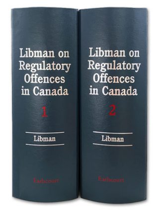 Binder images of Libman on Regulatory Offences in Canada